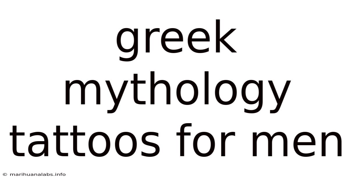 Greek Mythology Tattoos For Men