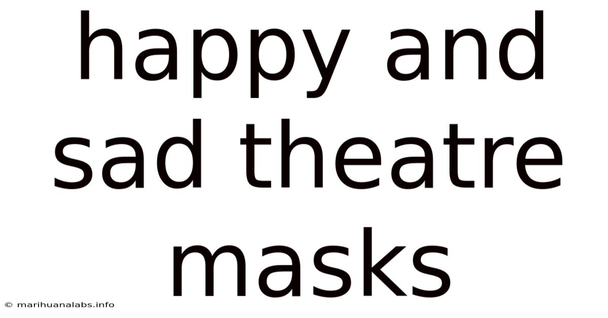 Happy And Sad Theatre Masks