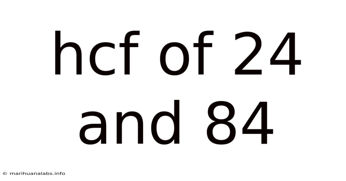 Hcf Of 24 And 84