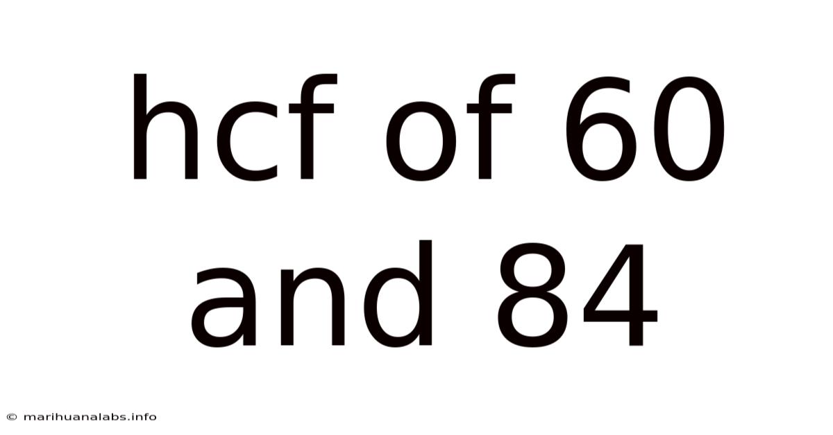 Hcf Of 60 And 84