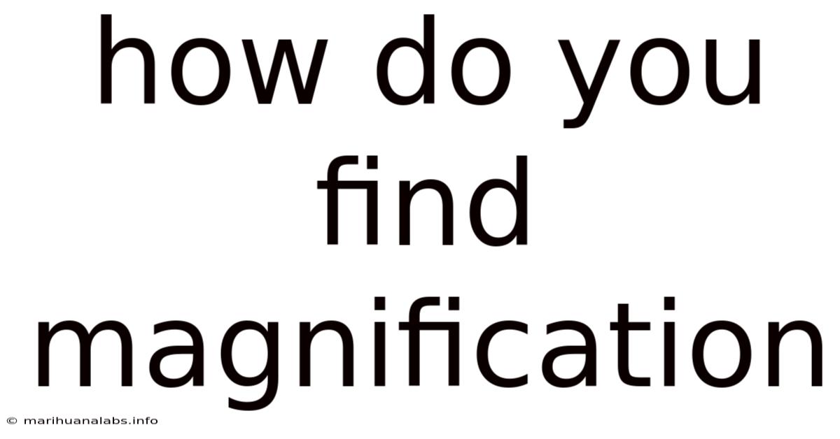 How Do You Find Magnification