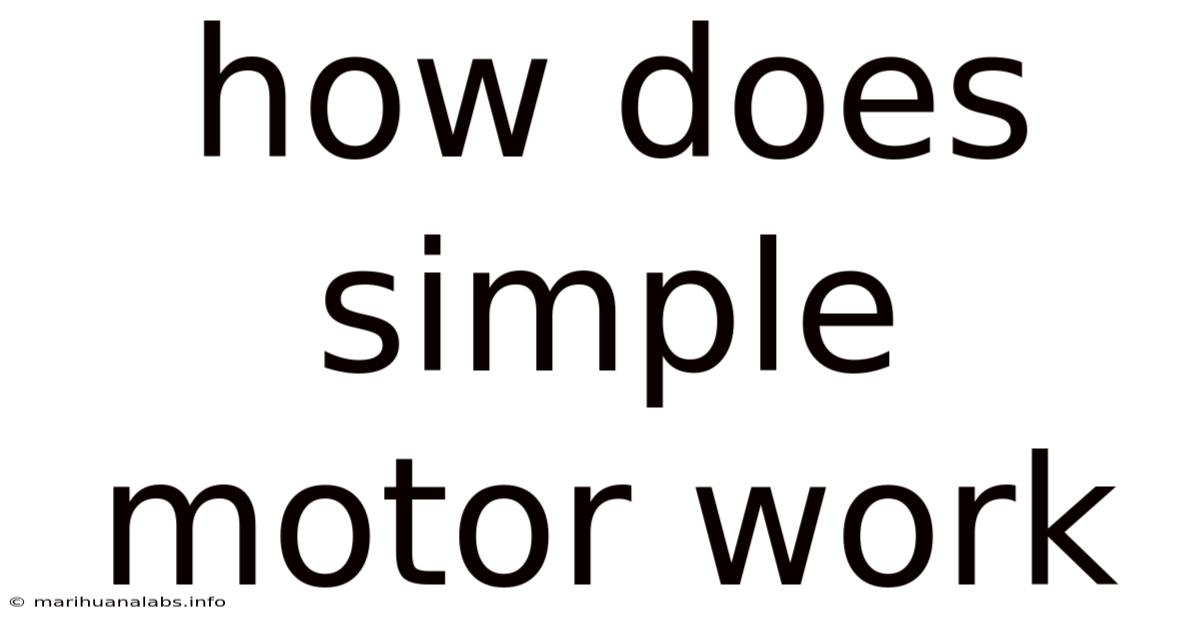 How Does Simple Motor Work