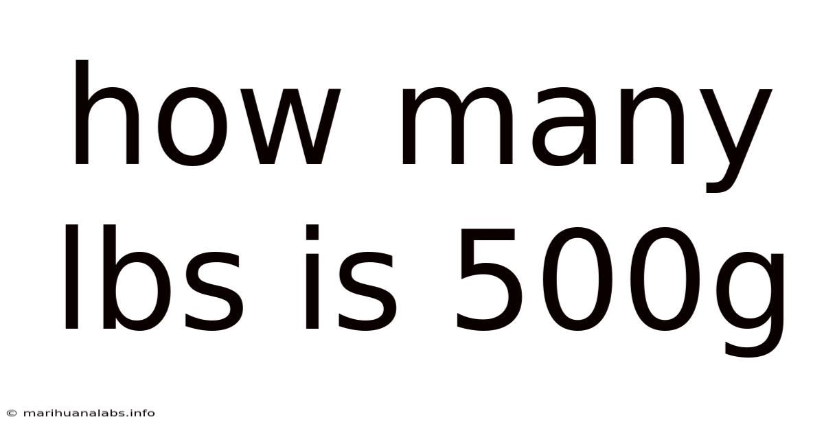 How Many Lbs Is 500g