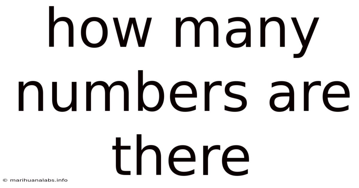 How Many Numbers Are There