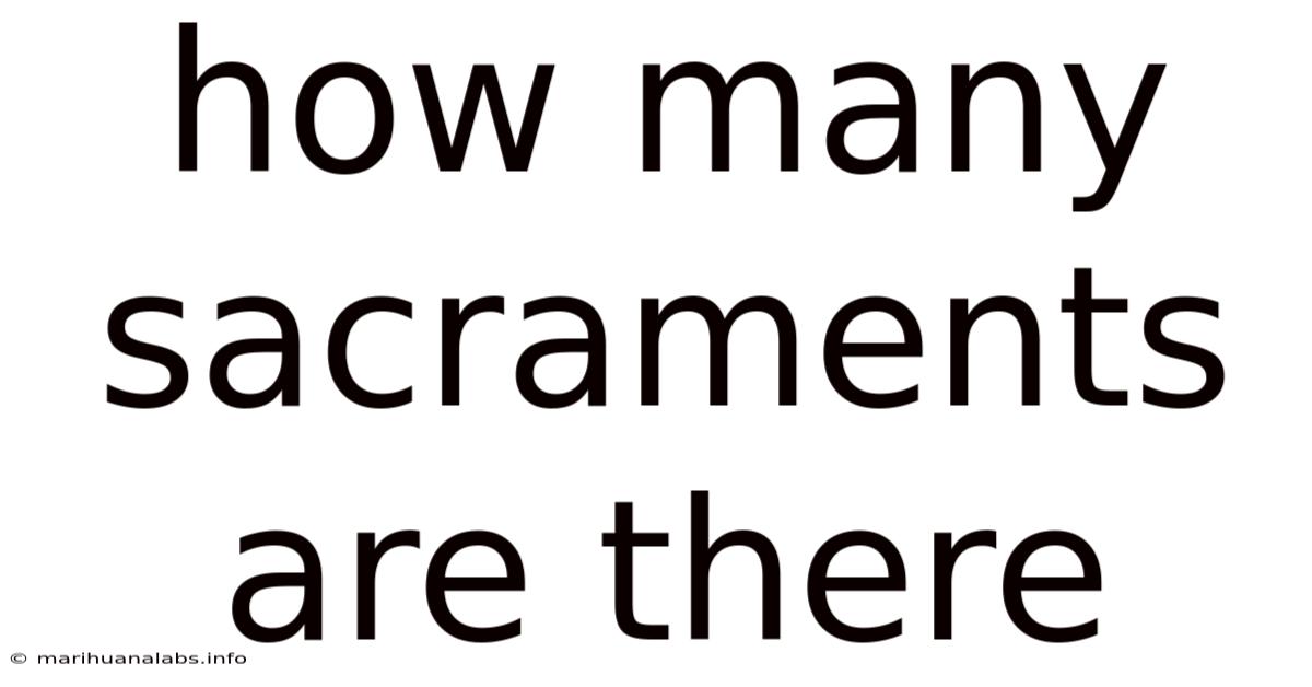 How Many Sacraments Are There