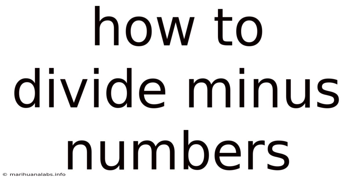 How To Divide Minus Numbers