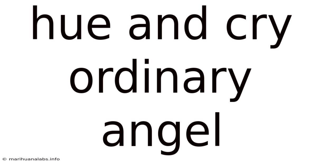Hue And Cry Ordinary Angel