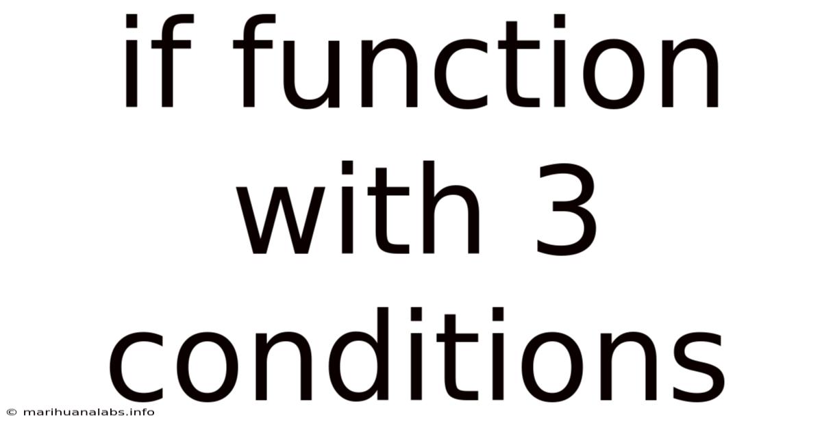 If Function With 3 Conditions