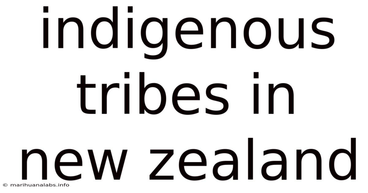 Indigenous Tribes In New Zealand