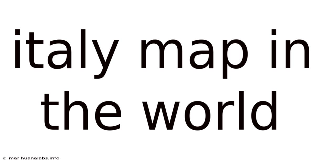 Italy Map In The World