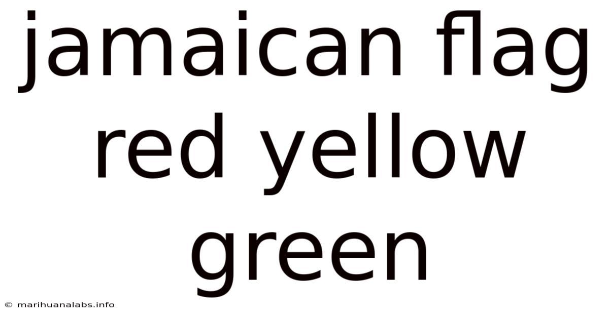 Jamaican Flag Red Yellow Green