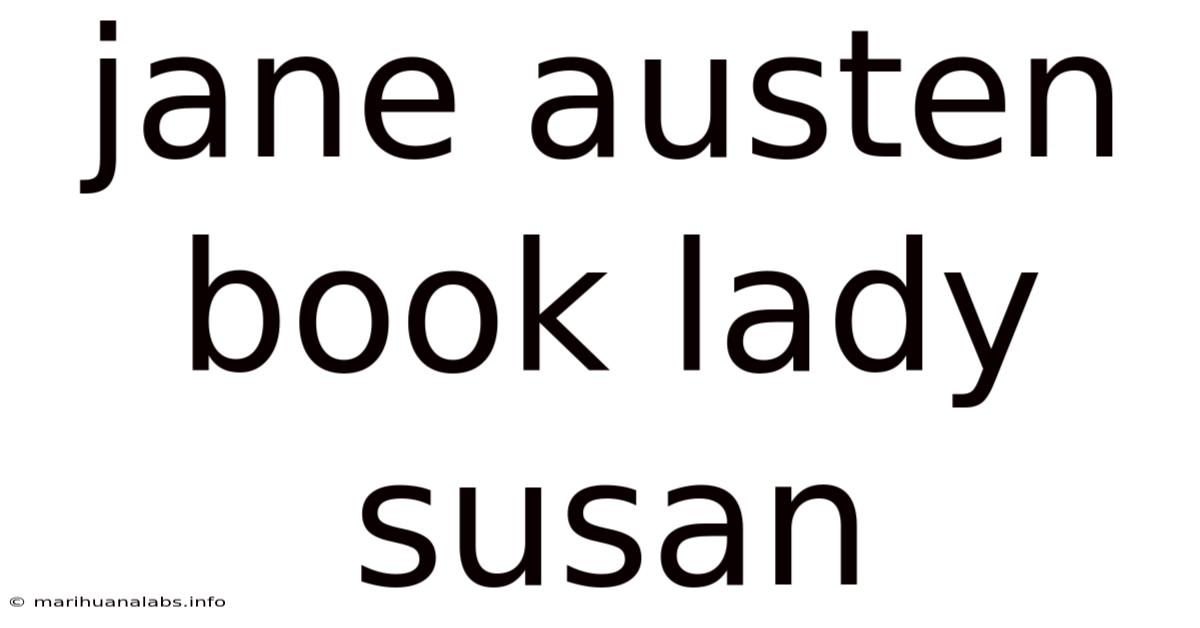 Jane Austen Book Lady Susan