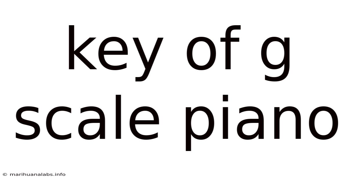 Key Of G Scale Piano