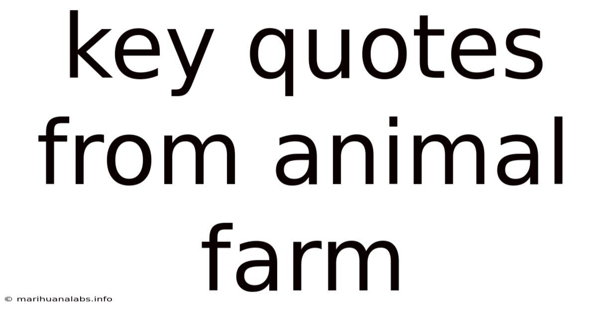 Key Quotes From Animal Farm