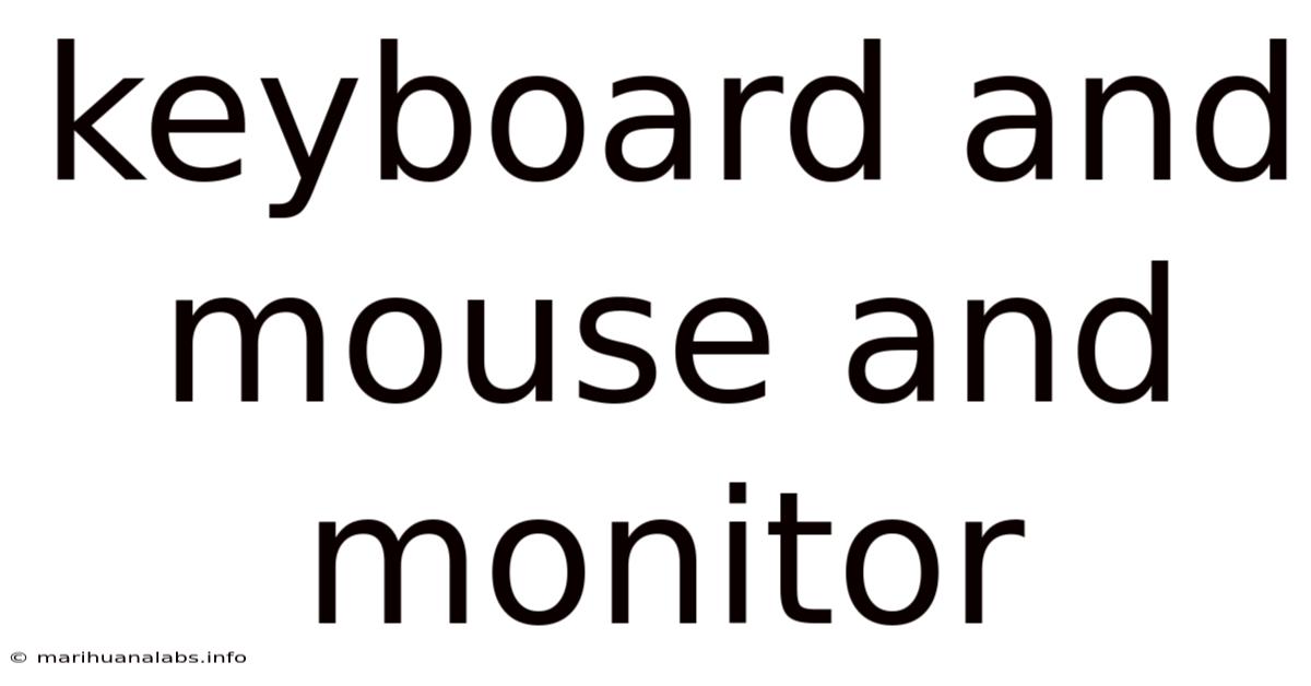 Keyboard And Mouse And Monitor