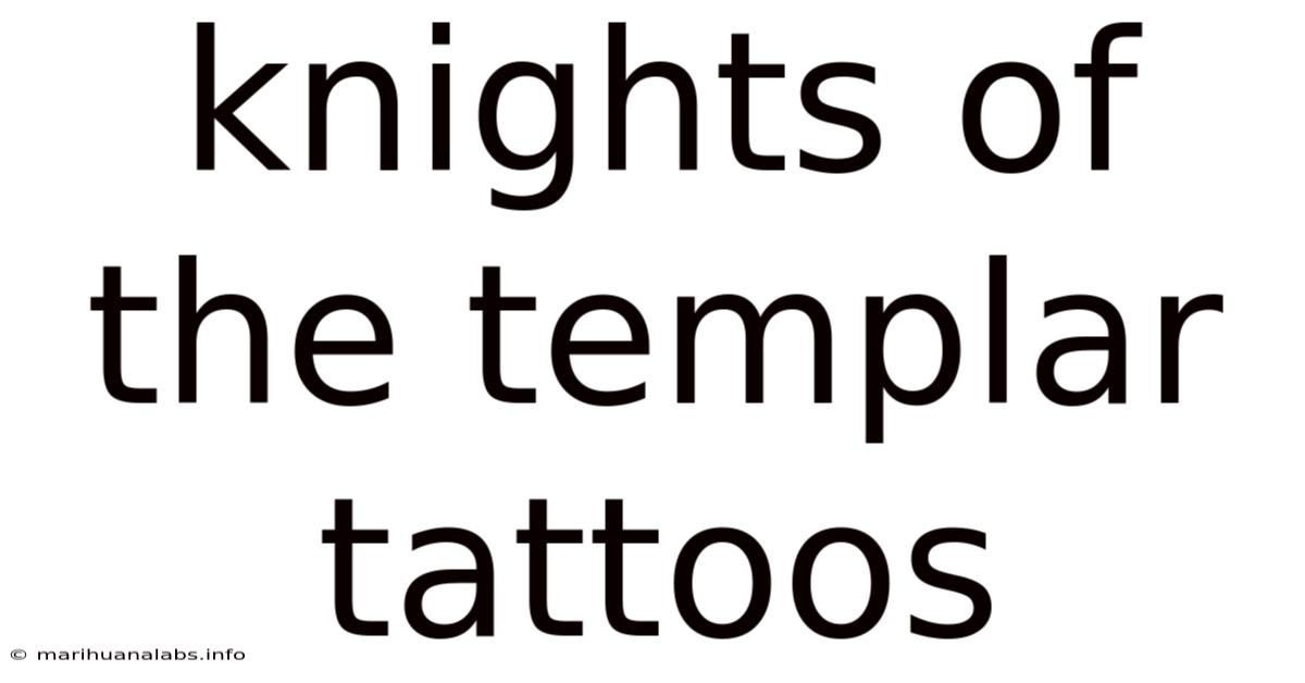 Knights Of The Templar Tattoos