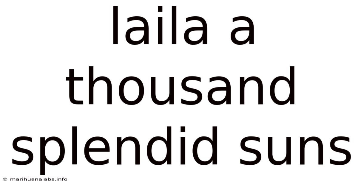 Laila A Thousand Splendid Suns