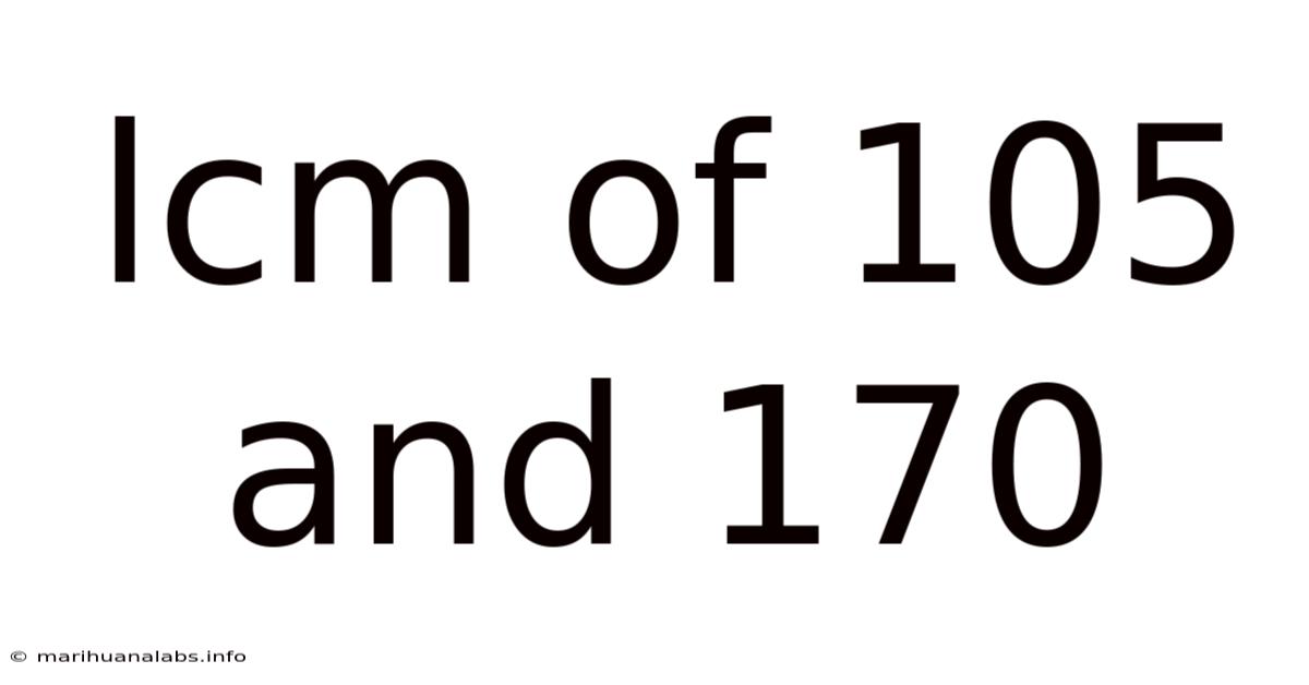 Lcm Of 105 And 170