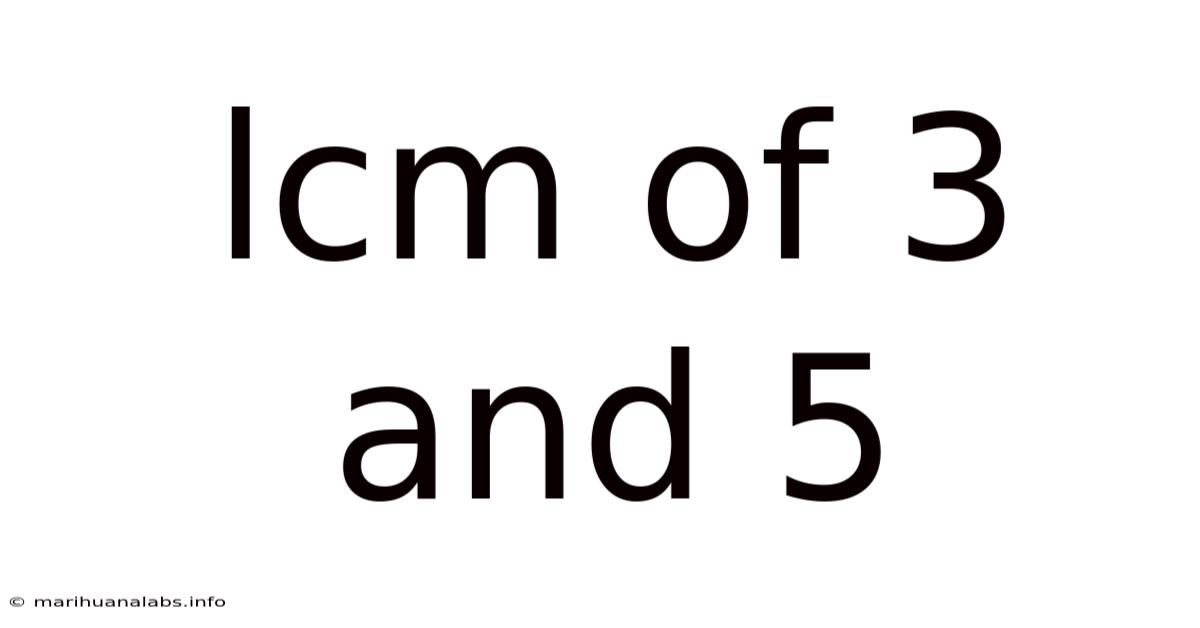 Lcm Of 3 And 5