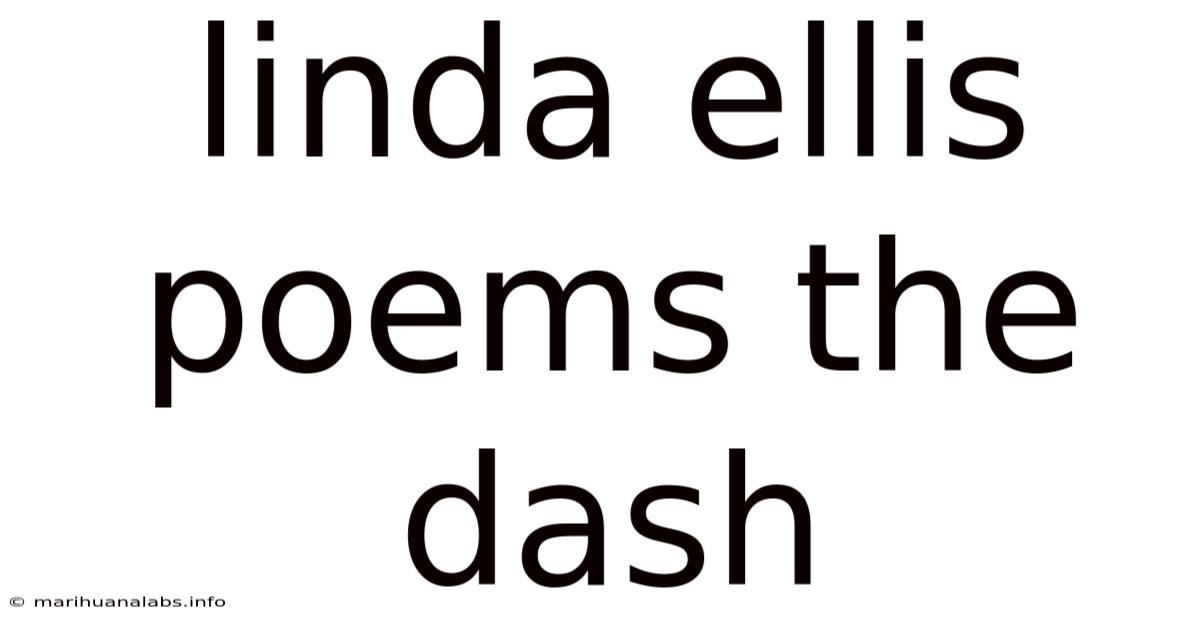 Linda Ellis Poems The Dash