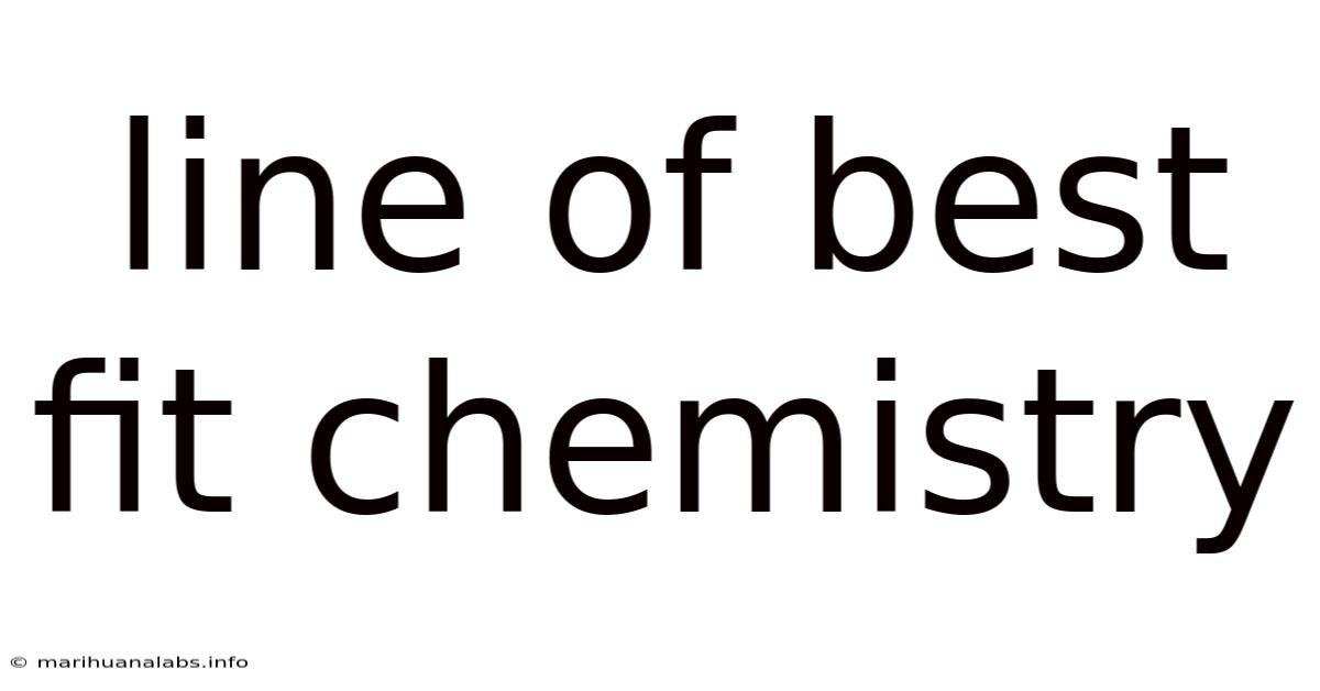 Line Of Best Fit Chemistry