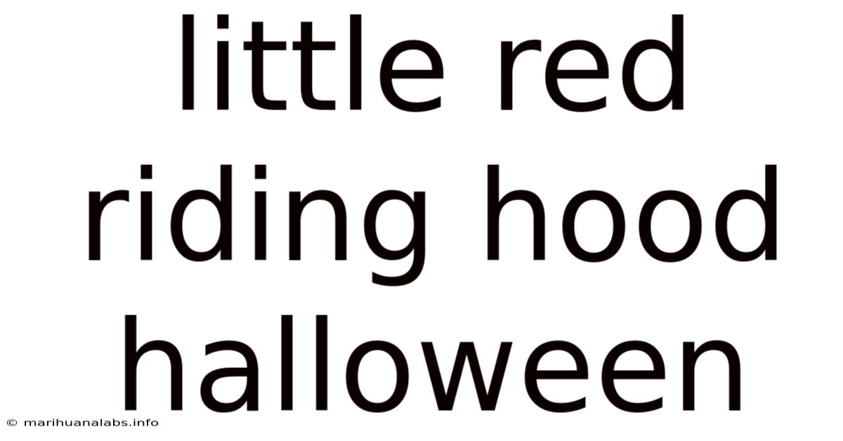 Little Red Riding Hood Halloween