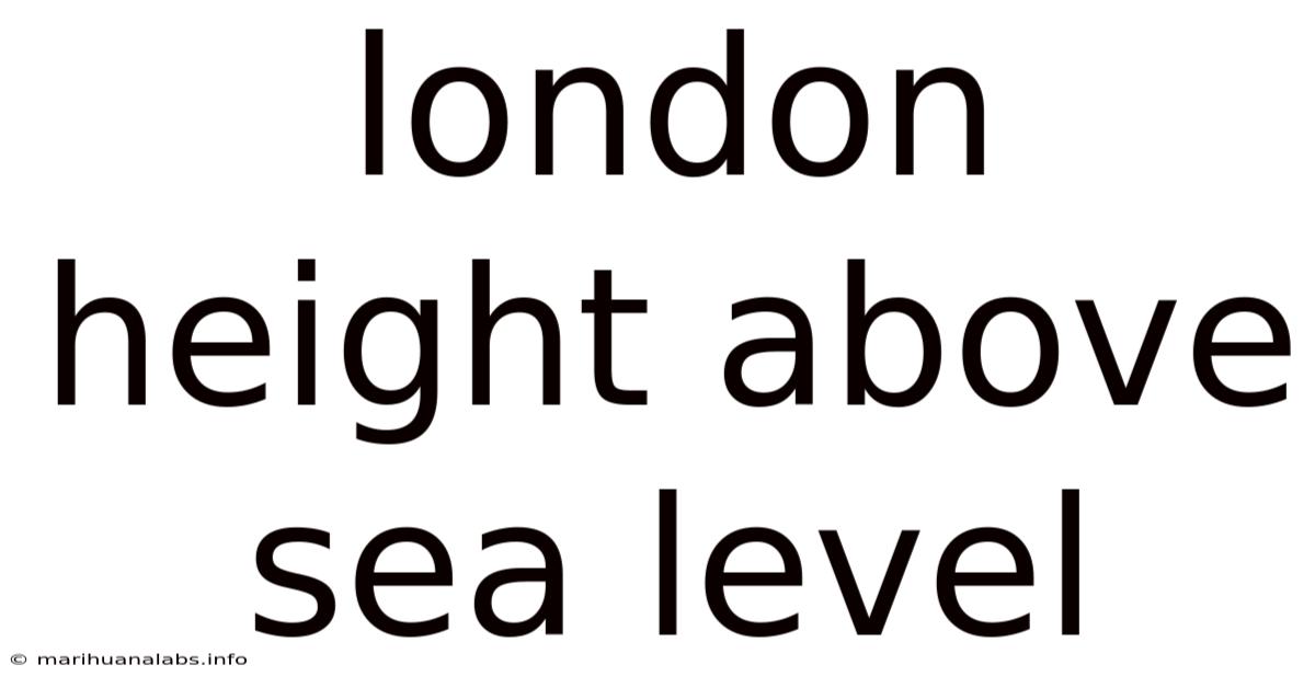 London Height Above Sea Level