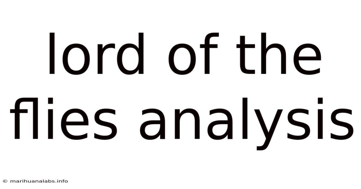Lord Of The Flies Analysis