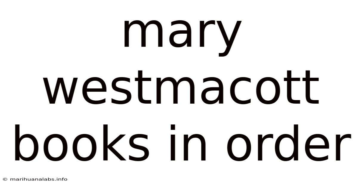 Mary Westmacott Books In Order
