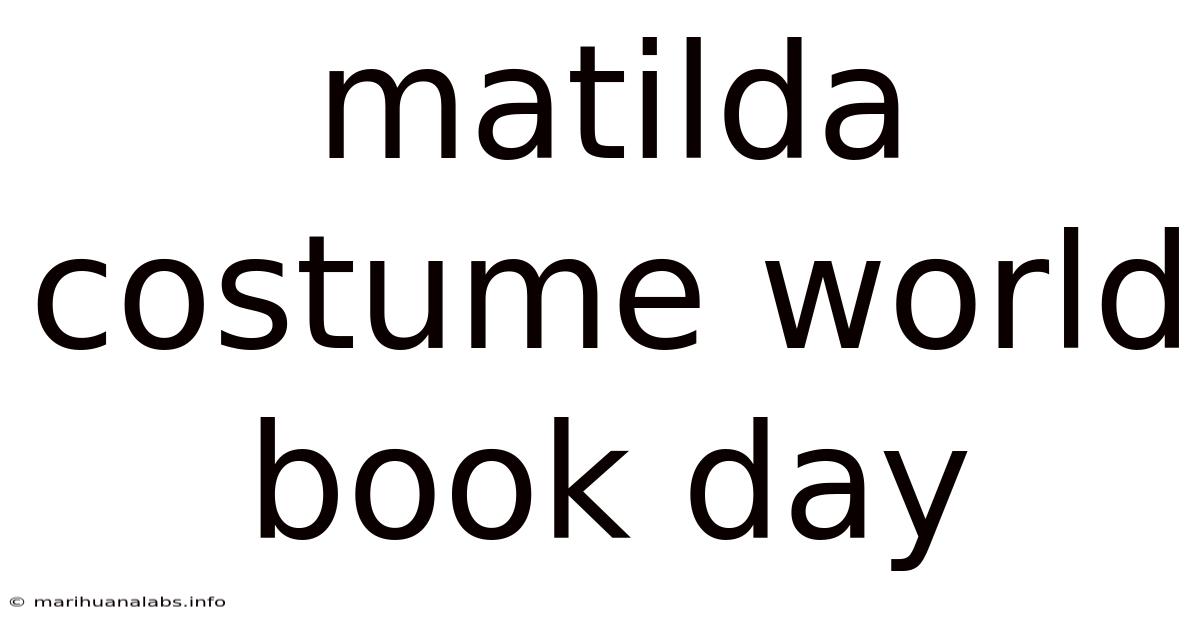 Matilda Costume World Book Day