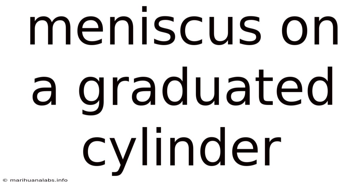 Meniscus On A Graduated Cylinder