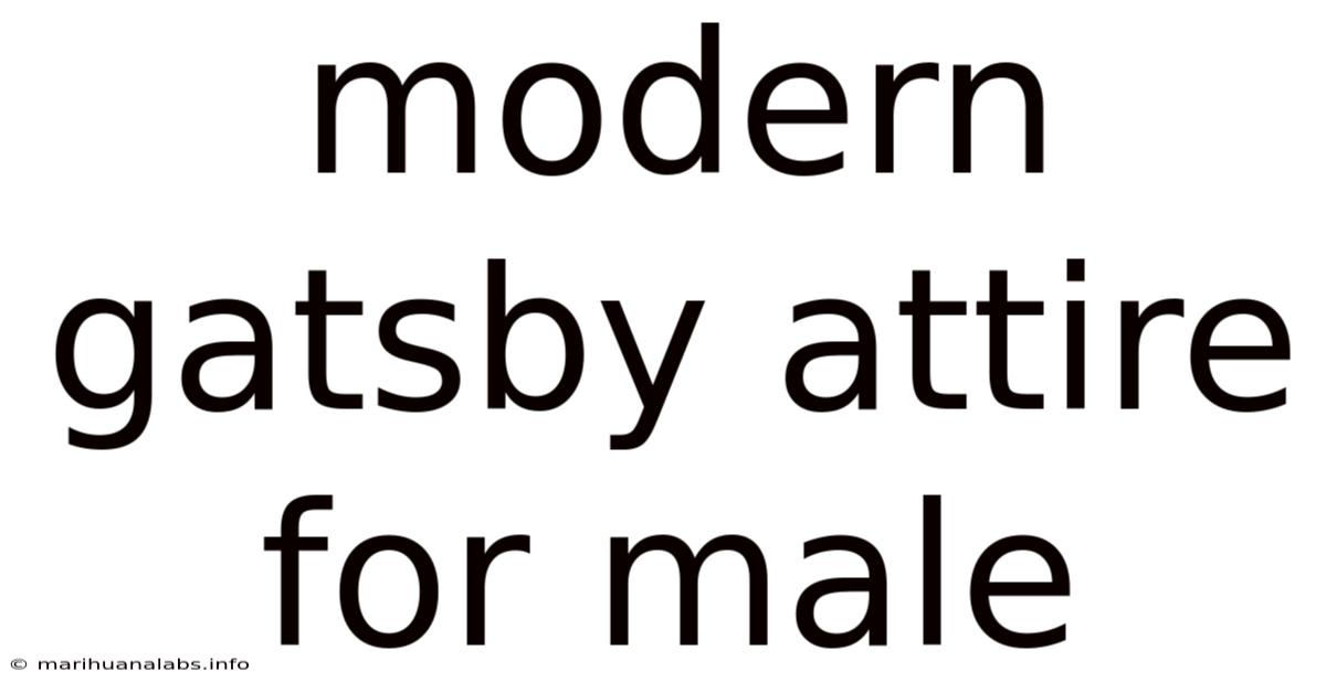 Modern Gatsby Attire For Male