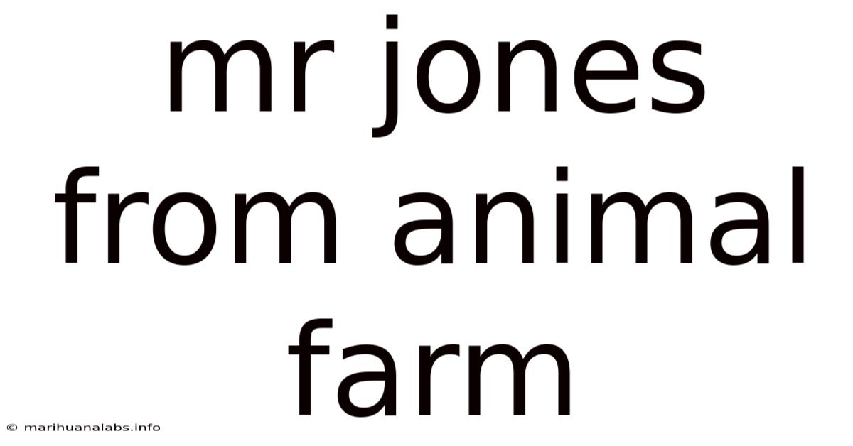 Mr Jones From Animal Farm