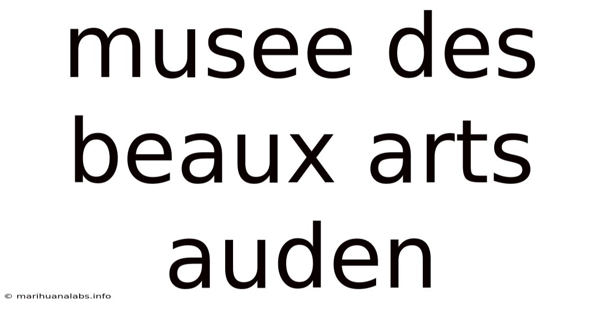 Musee Des Beaux Arts Auden