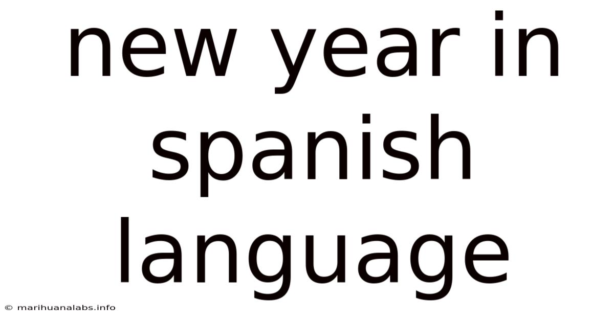 New Year In Spanish Language