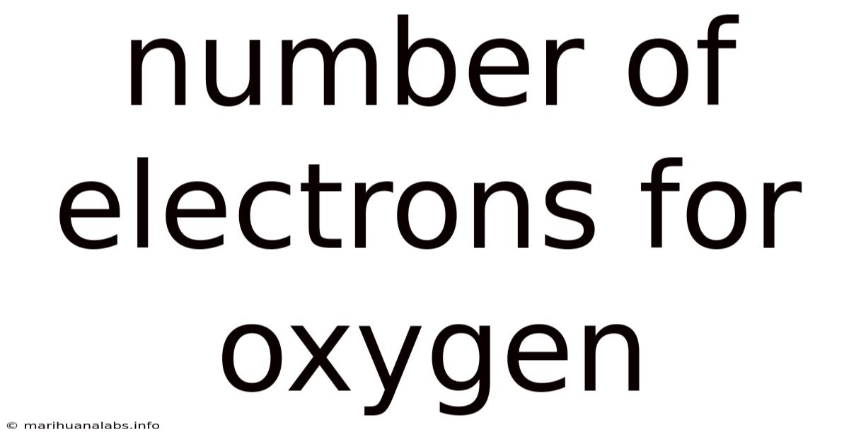 Number Of Electrons For Oxygen