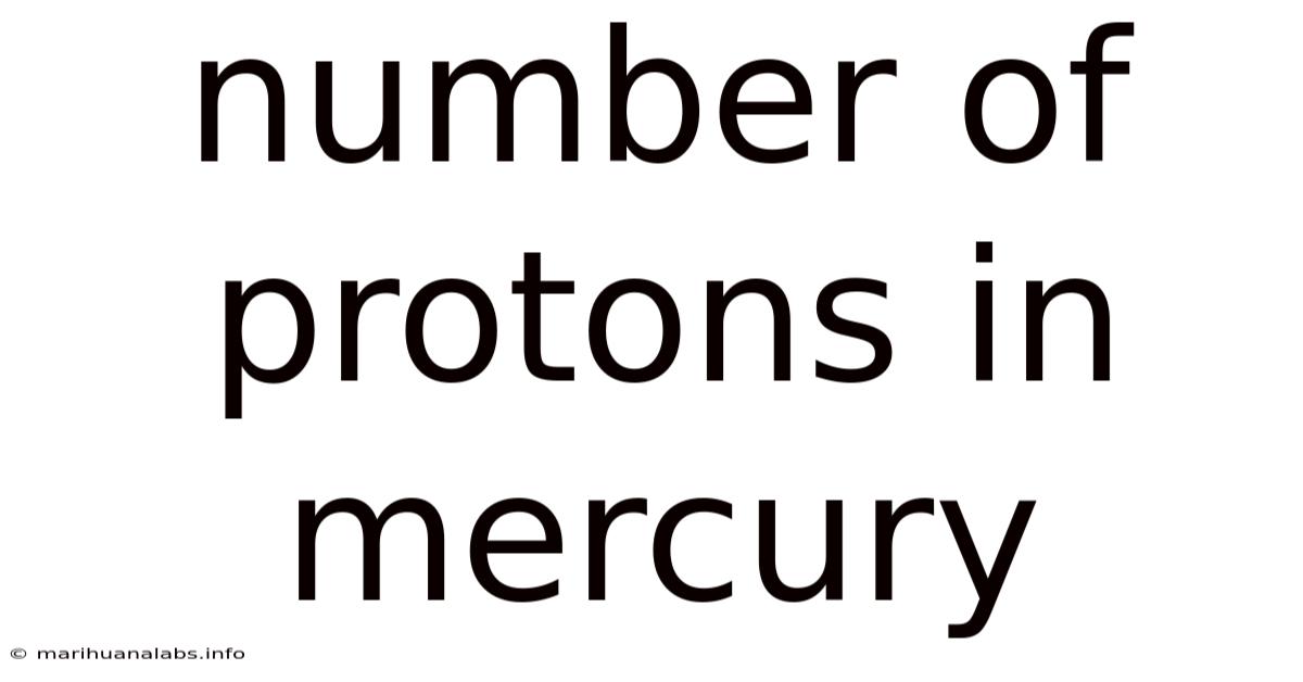 Number Of Protons In Mercury