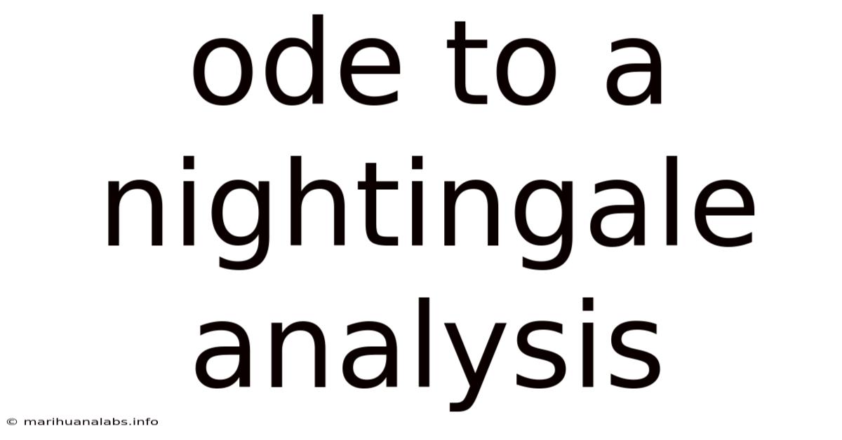 Ode To A Nightingale Analysis