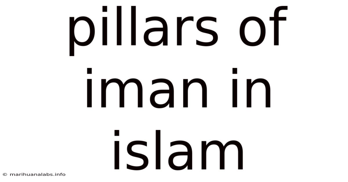 Pillars Of Iman In Islam