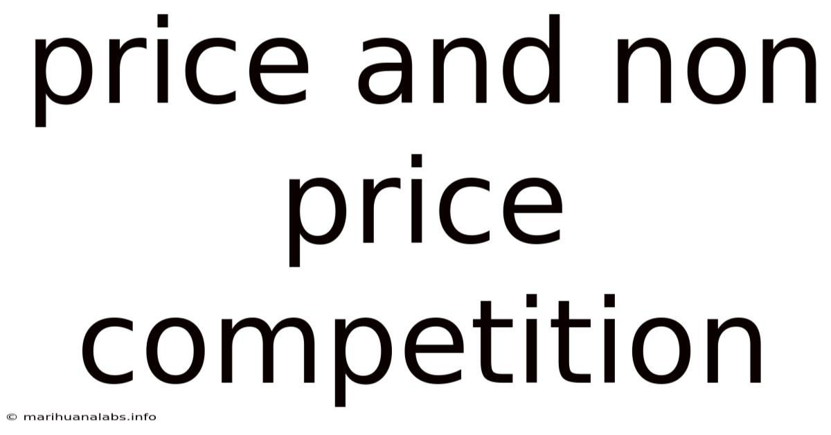 Price And Non Price Competition