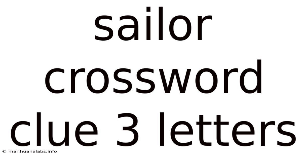 Sailor Crossword Clue 3 Letters