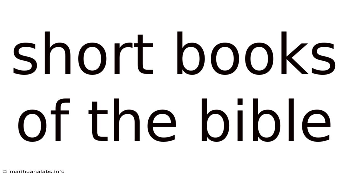 Short Books Of The Bible
