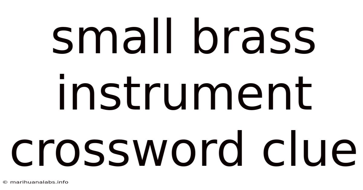 Small Brass Instrument Crossword Clue