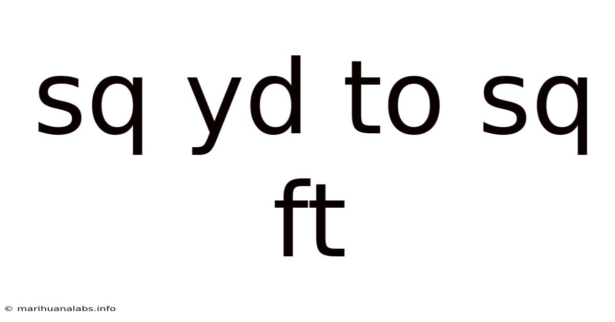 Sq Yd To Sq Ft