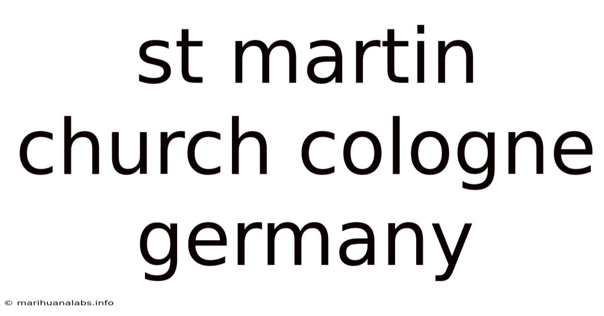 St Martin Church Cologne Germany