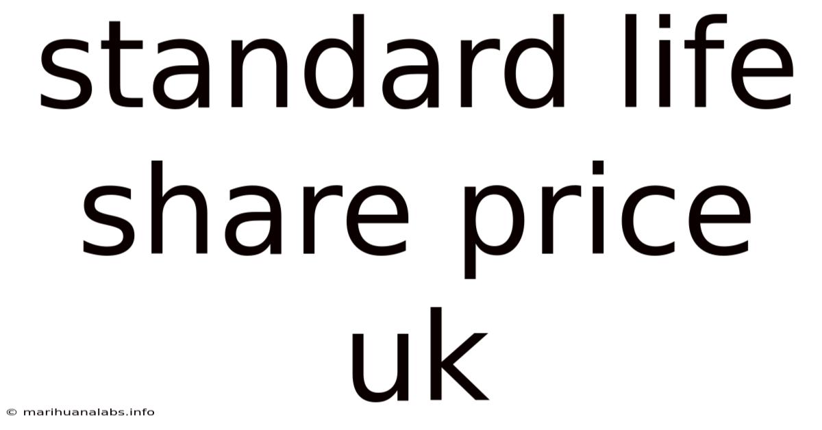 Standard Life Share Price Uk