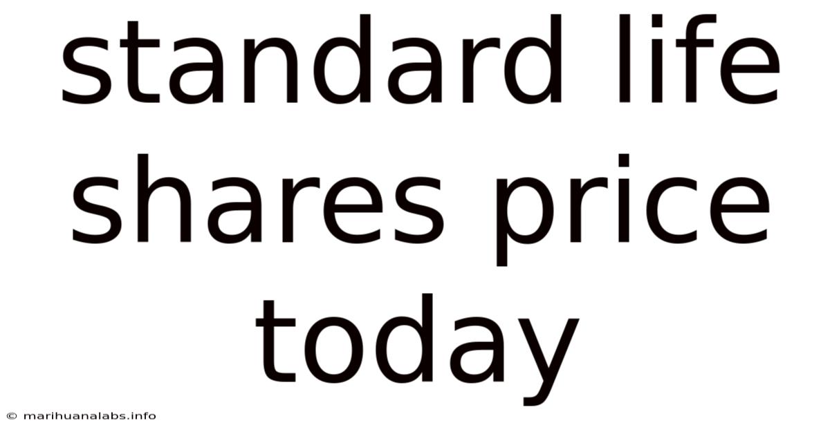 Standard Life Shares Price Today
