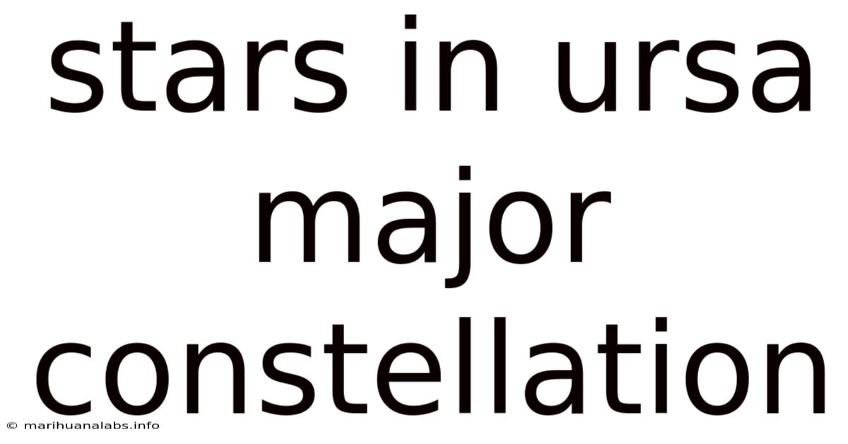 Stars In Ursa Major Constellation