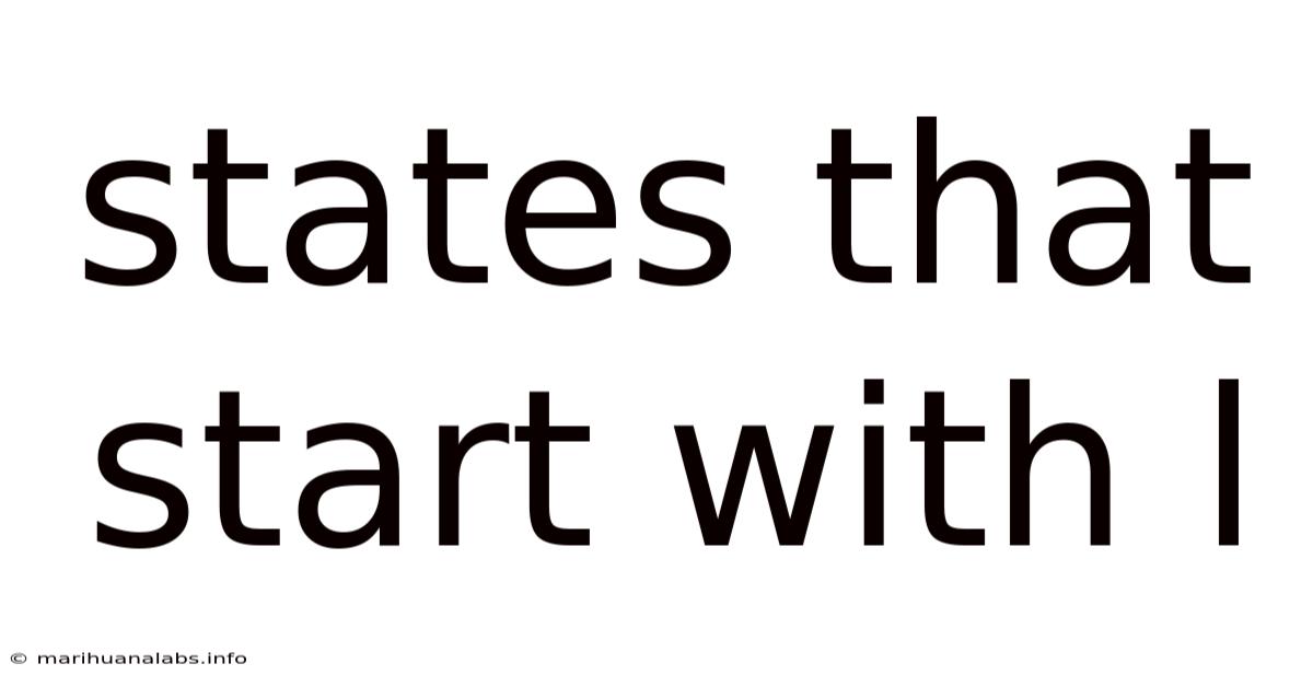 States That Start With L
