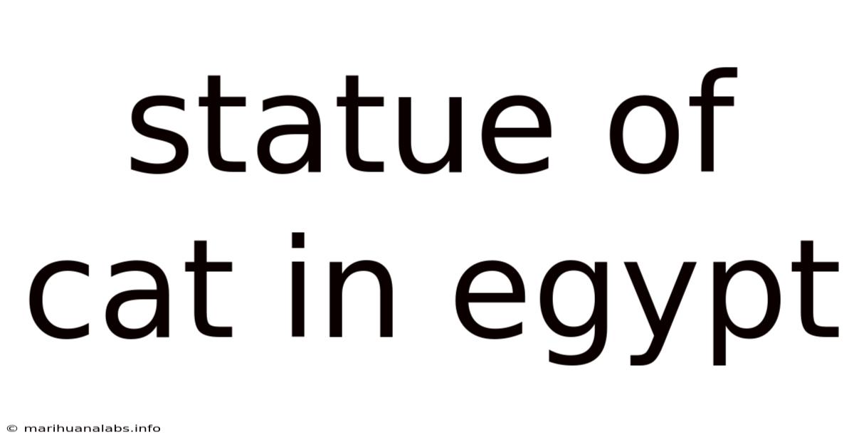 Statue Of Cat In Egypt
